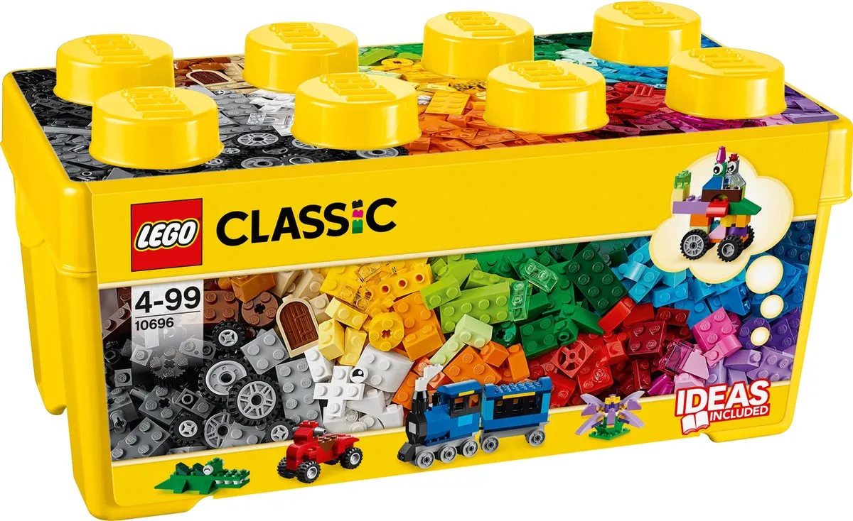 LEGO Classic Creatieve Medium Opbergdoos 10696 - 484 Stukken - Geel