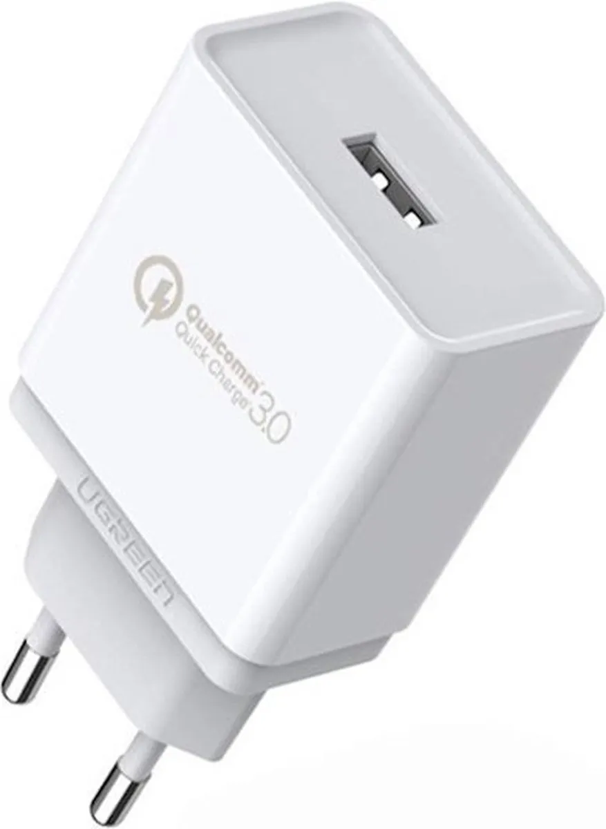 Ugreen USB-A QC3.0 18W Snellader - Wit