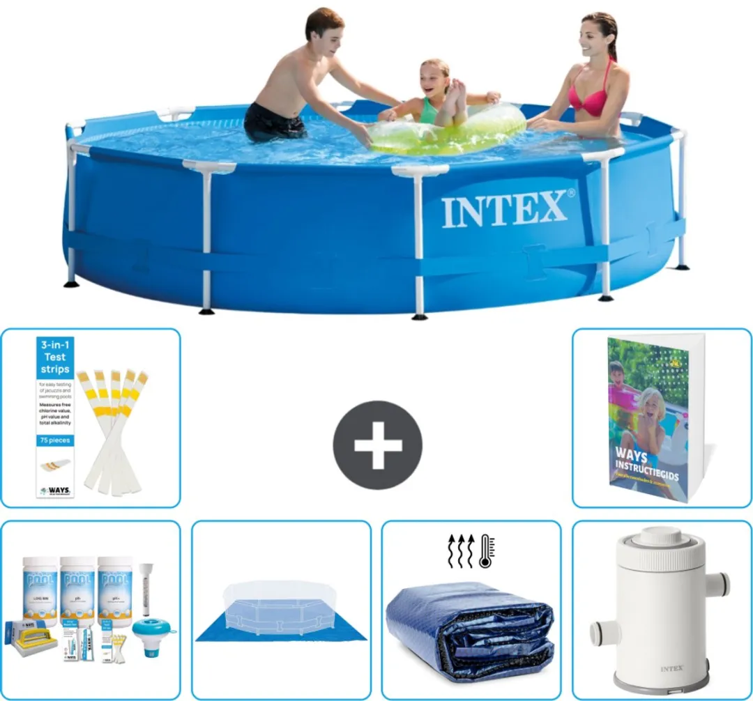 Intex 28200NP-Blauw Rond Frame Zwembad 305x76cm