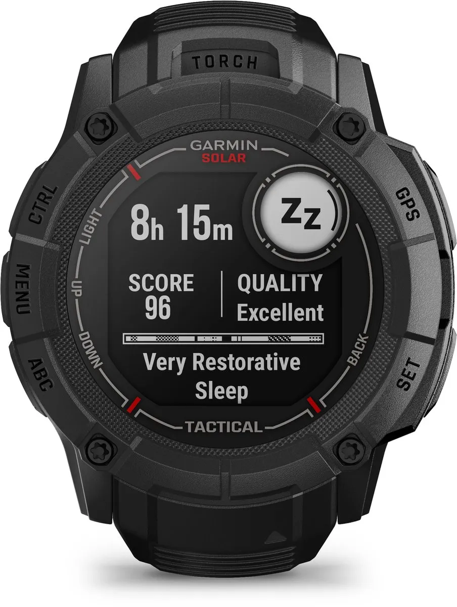 Garmin Instinct 2X Solar Tactical Edition Smartwatch - Zwart - afbeelding 6 van 6