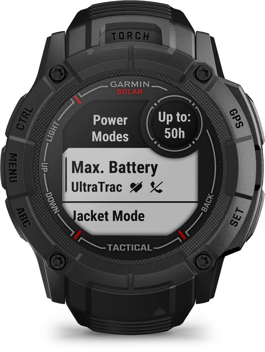 Garmin Instinct 2X Solar Tactical Edition Smartwatch - Zwart