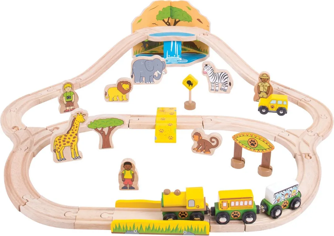 BIGJIGS Safari Houten Treinset BJT069