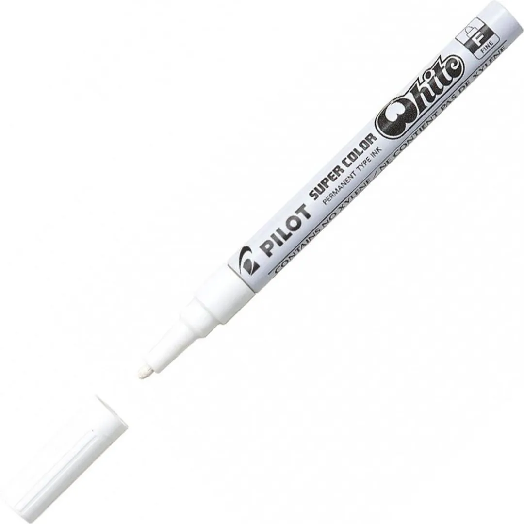 Pilot Super Color Witte Marker Fine Tip