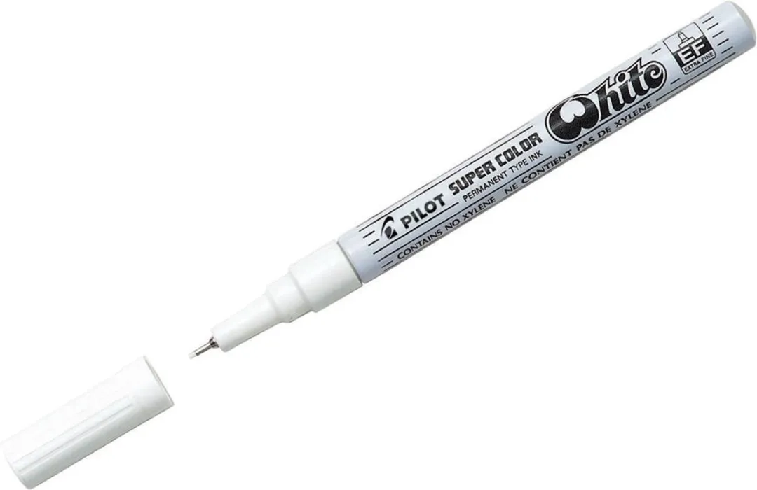 Pilot Super Color Witte Marker Fine Tip - Wit