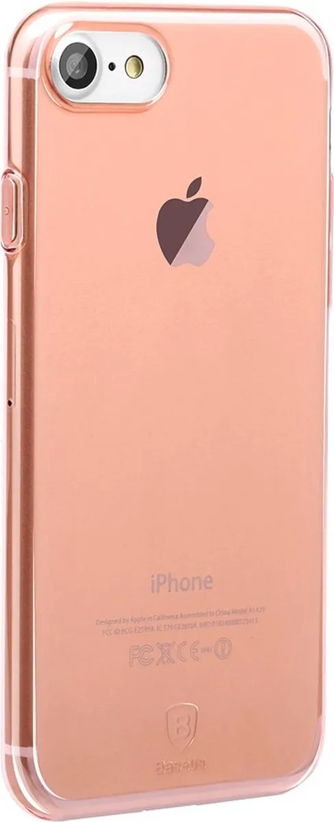 Baseus Simple Series Hoesje iPhone 7/8/SE - Lichtroze