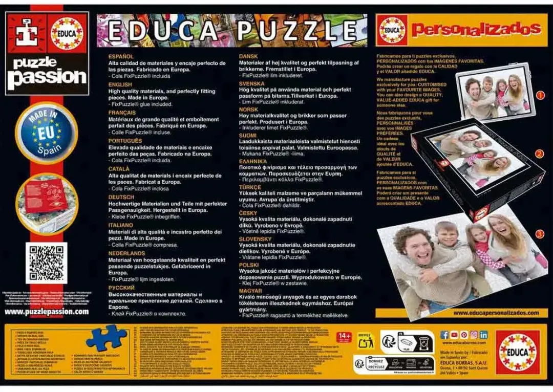 Educa Vogelaars Raam Puzzel 1500 Stuks - Multicolor - afbeelding 6 van 6