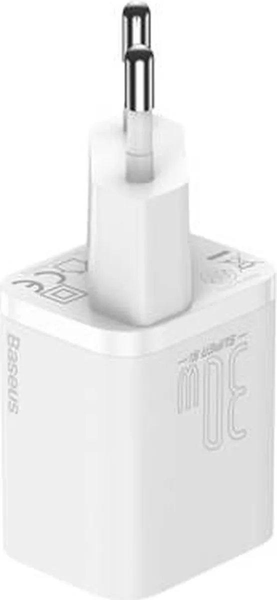 Baseus Super Si Oplader 30W - Wit