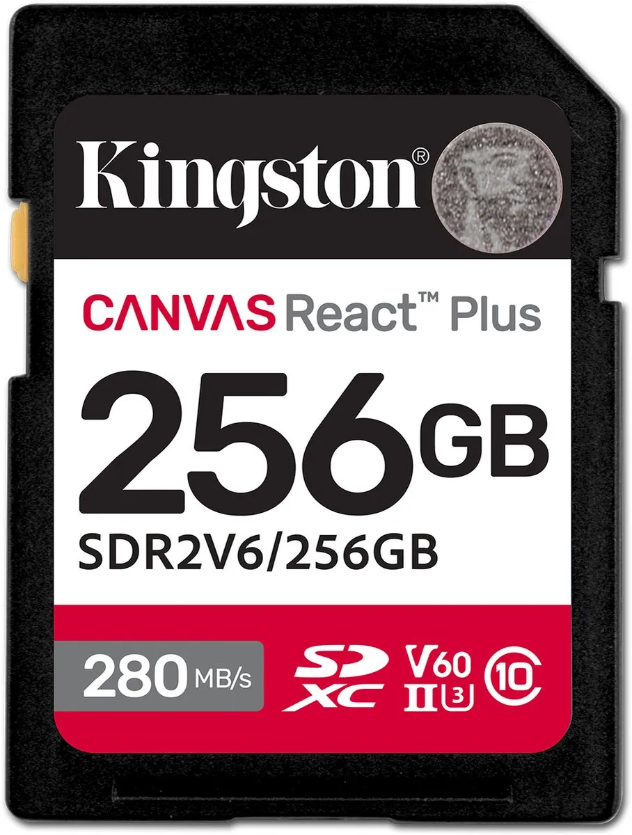 Kingston Canvas React Plus SDR2V6/256GB Geheugenkaart 256GB