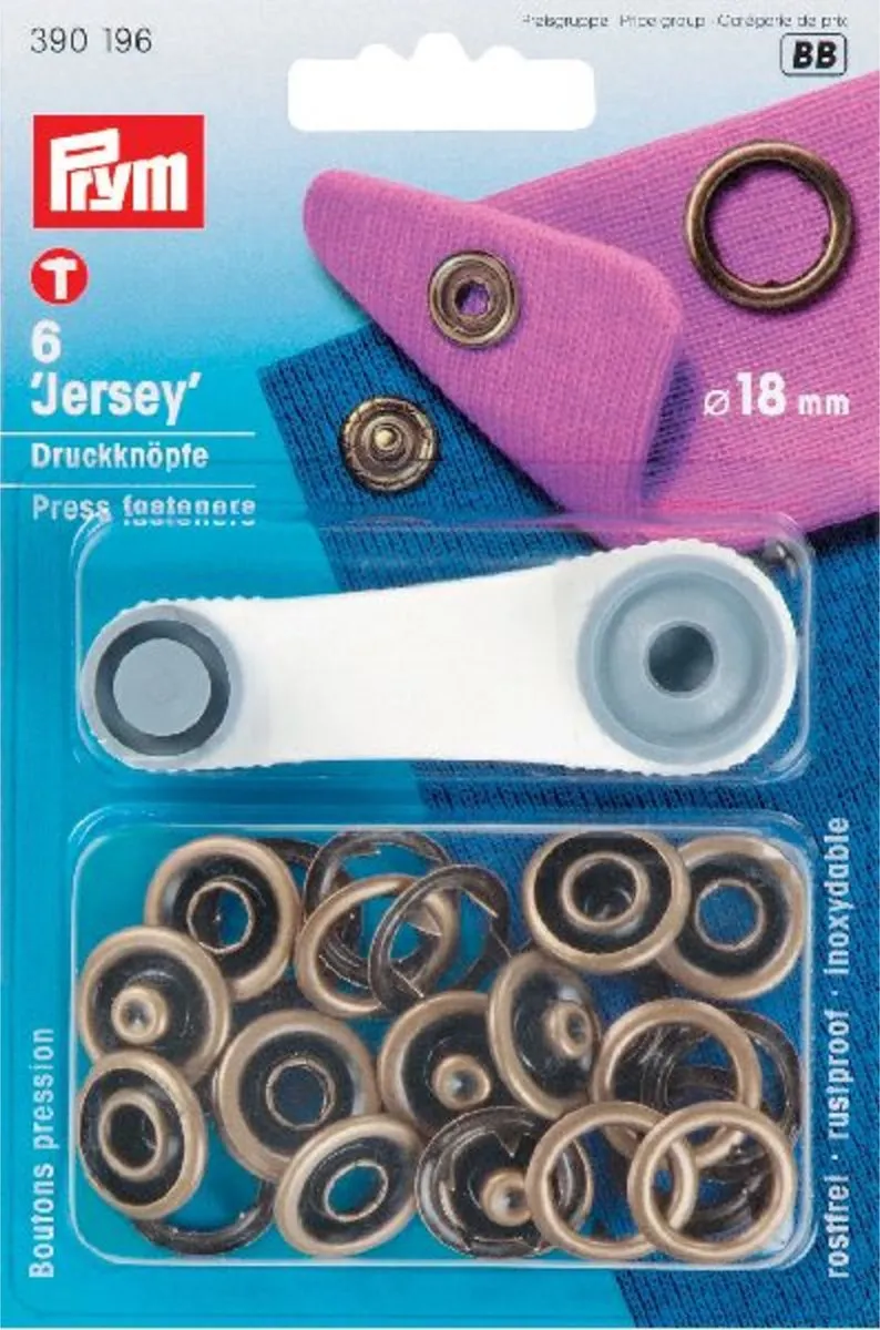Prym Jersey Drukknopen 18mm Oudmessing