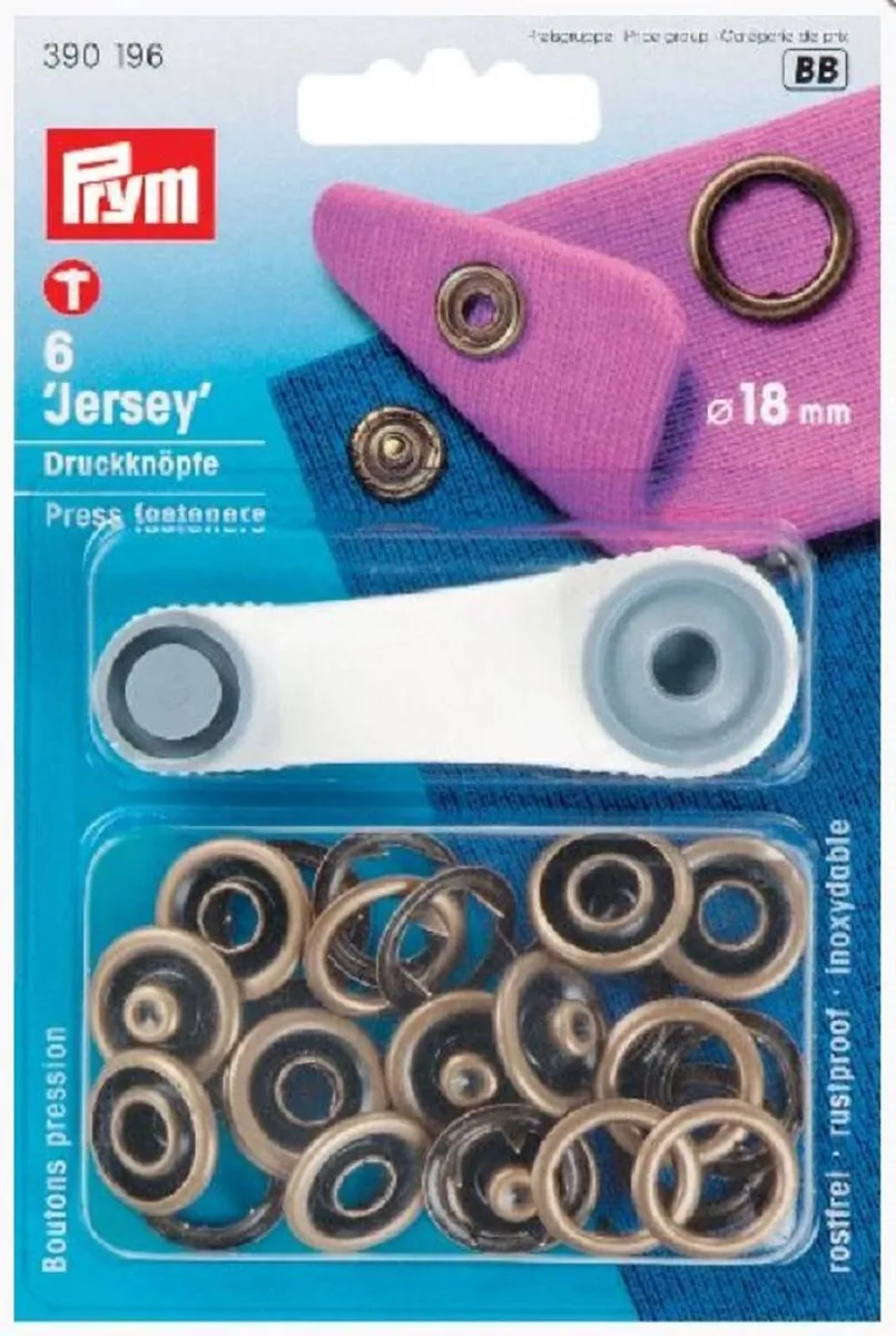 Prym Jersey Drukknopen 18mm Oudmessing - 6 Stuks