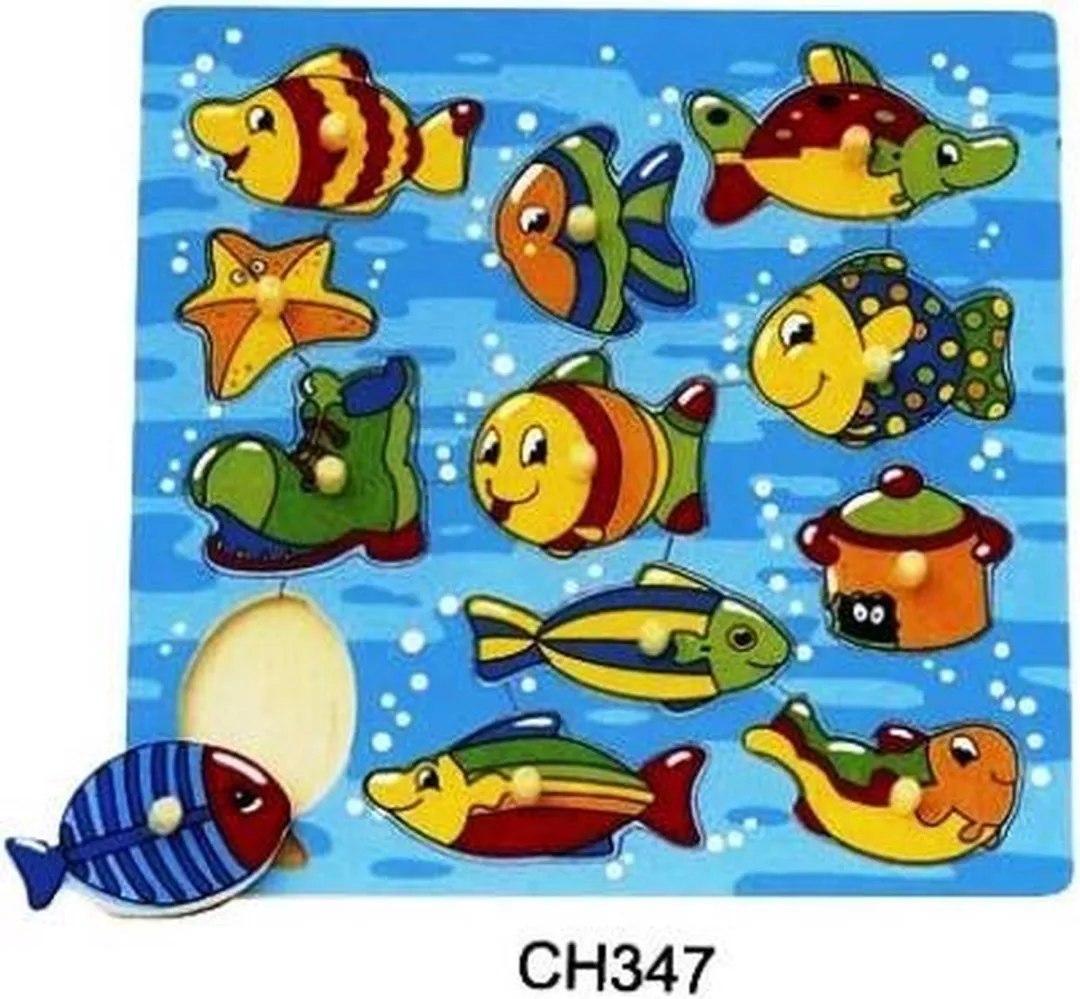 Charl's Toys Knoppuzzel Visjes 12-delig