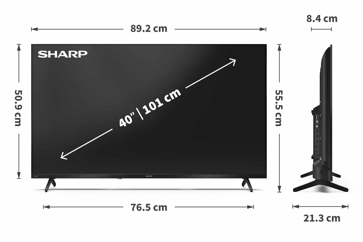 Sharp Aquos 40HF3265 40 inch QLED TV - Full HD - Zwart - afbeelding 6 van 6
