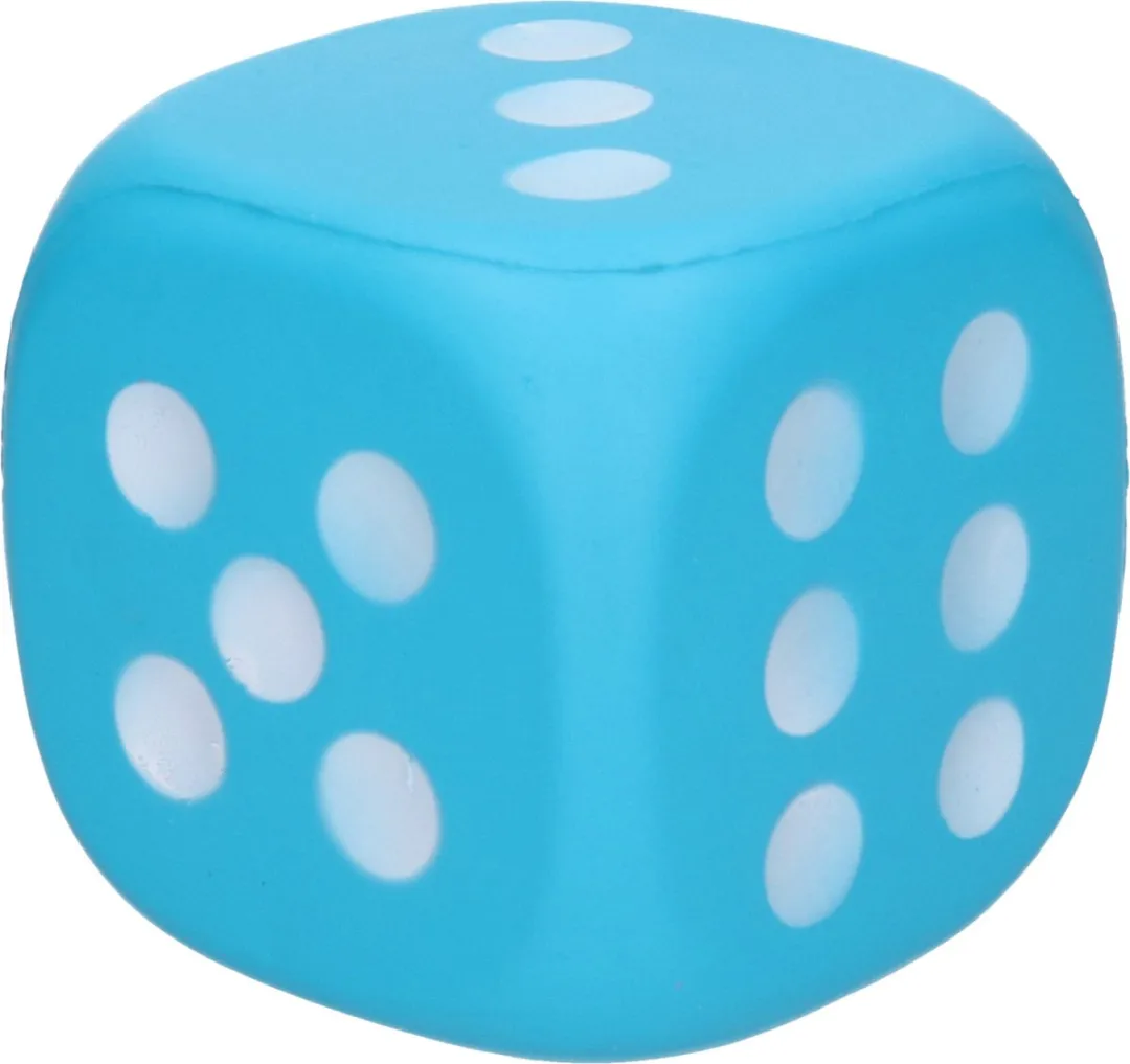 Johntoy Foam Dobbelsteen 12cm - Blauw