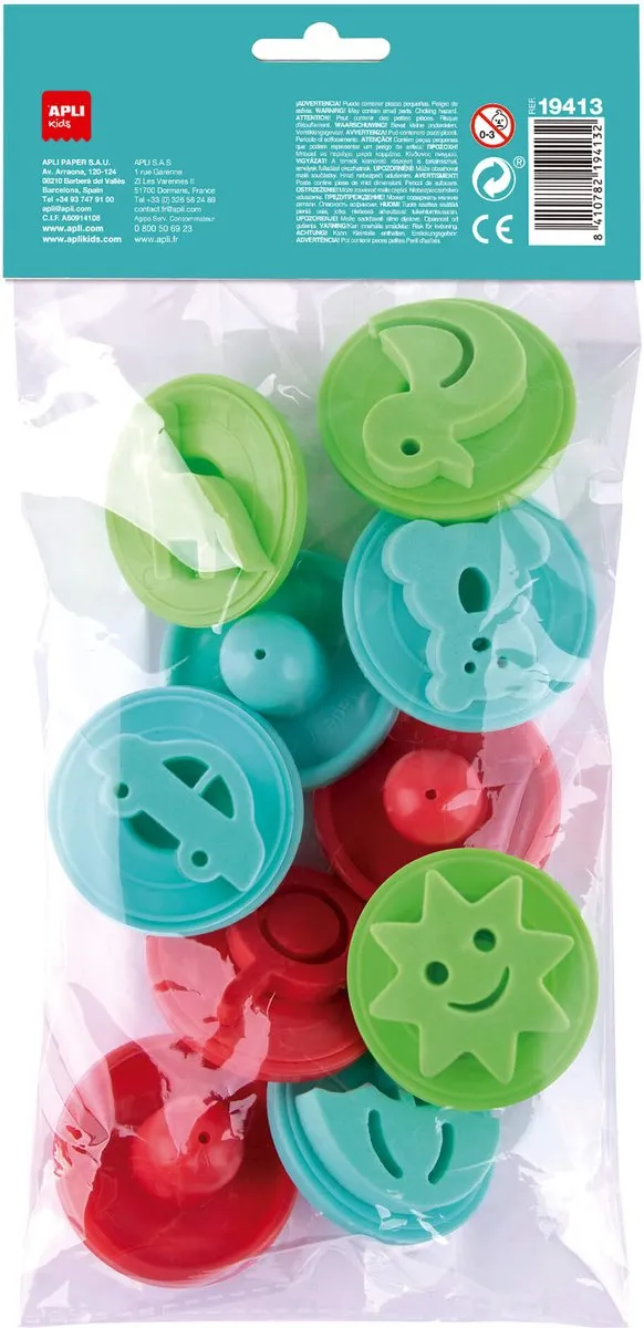 APLI Kids stempels dieren - Evafoam creatieve speelgoedset 10 stuks.