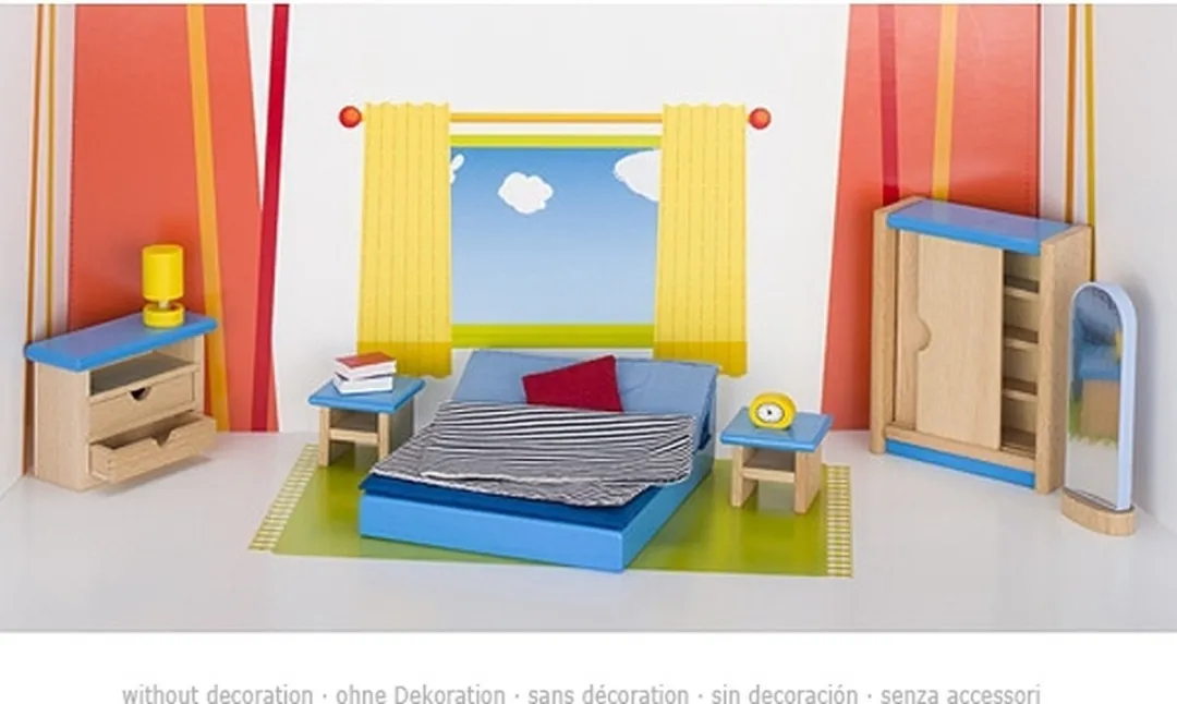Goki Moderne Slaapkamer Poppenhuismeubeltjes 14-delig