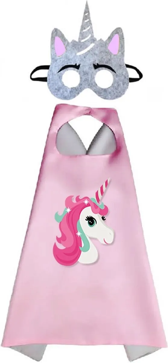 Carnavalskleding kinderen – Cape - Masker - Unicorn - Eenhoorn – Carnavals kostuum kinderen