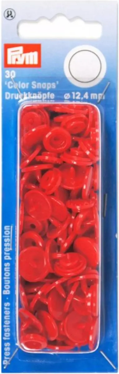 Prym ColorSnaps Drukknopen 12,4mm - 30 Stuks - Rood