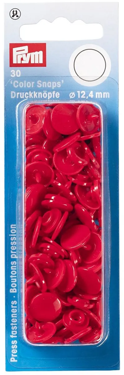 Prym ColorSnaps Drukknopen 12,4mm - 30 Stuks - Rood