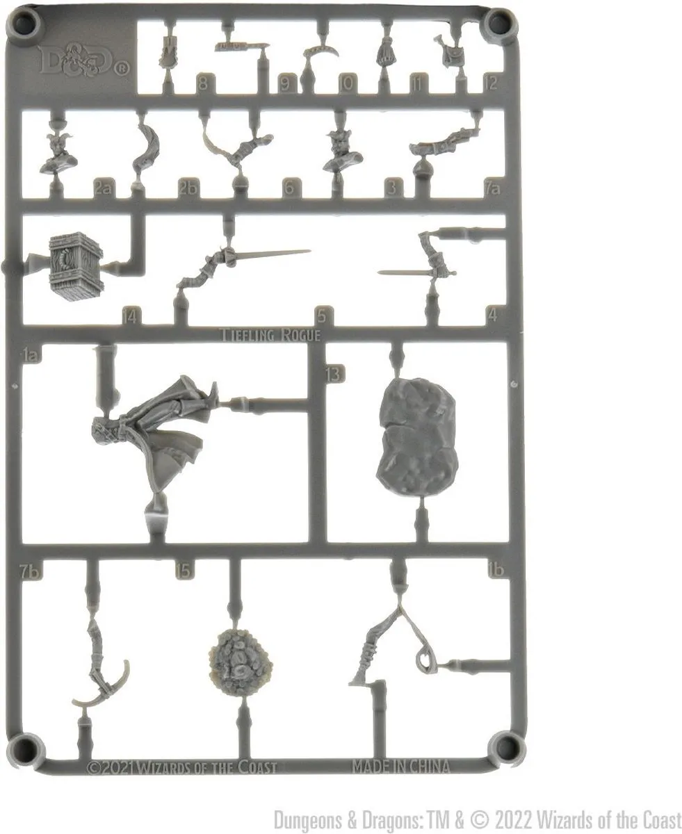Wizkids D&D Frameworks Tiefling Rogue Vrouwelijk - Grijs