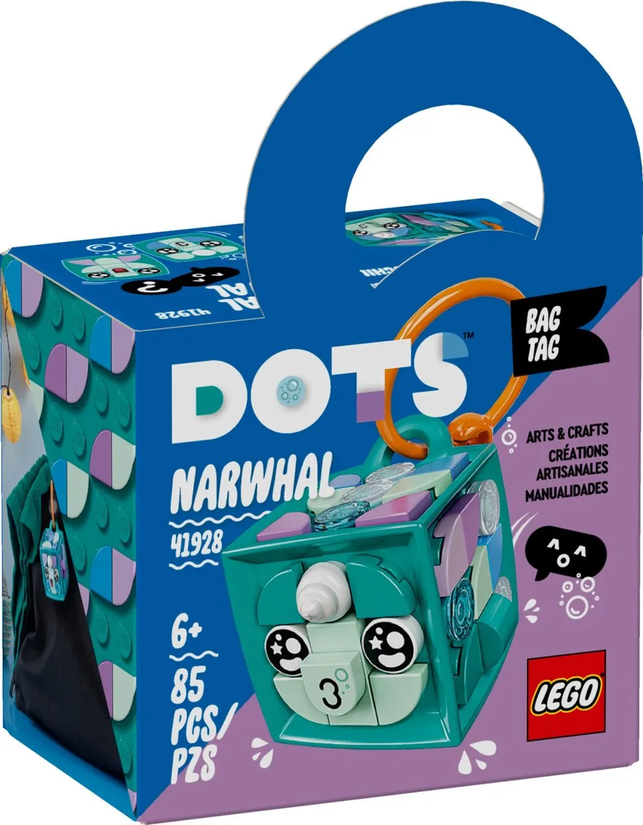 LEGO DOTS Tassenhanger Narwal 41928