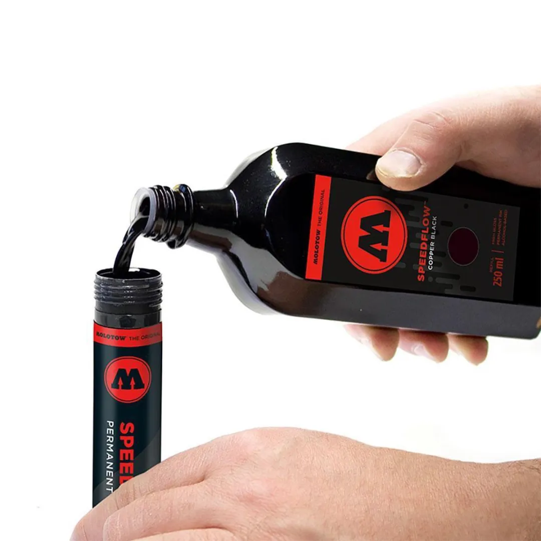 Molotow Speedflow Cocktail Buff Resist Inkt 250ml - Zwart