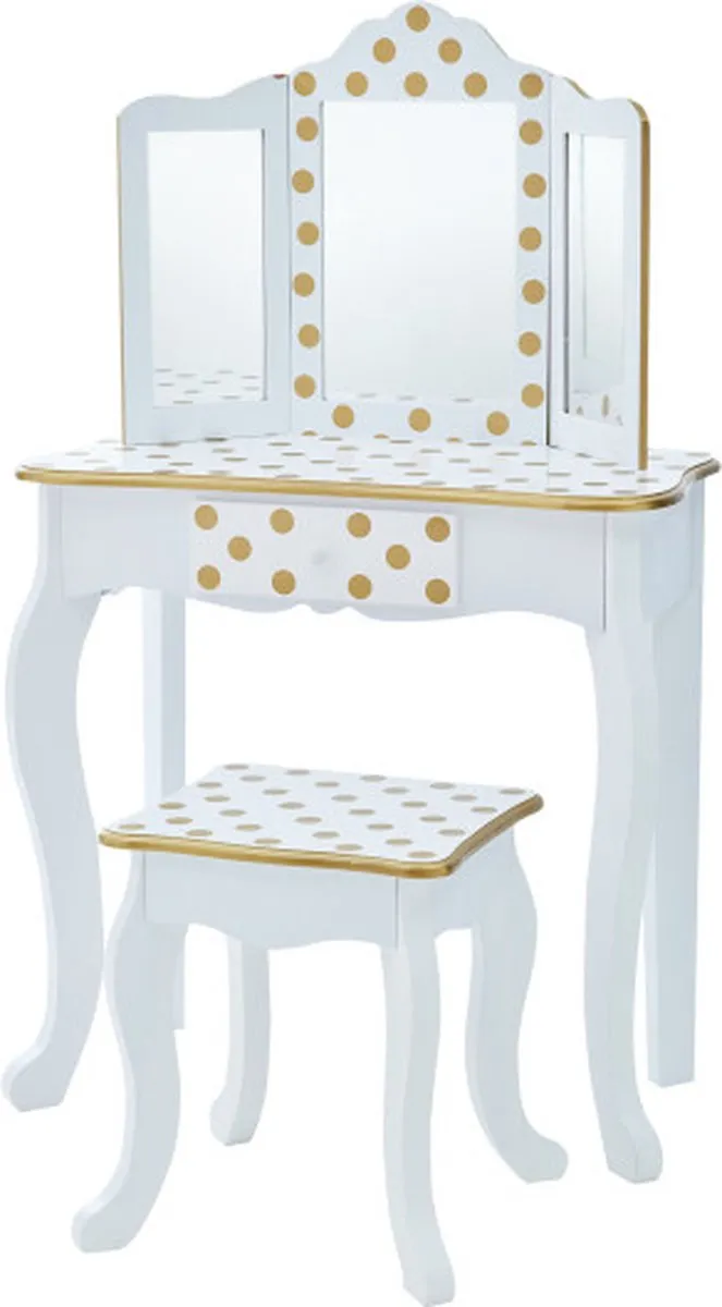 Teamson Kids Houten Kaptafel Polka Dot