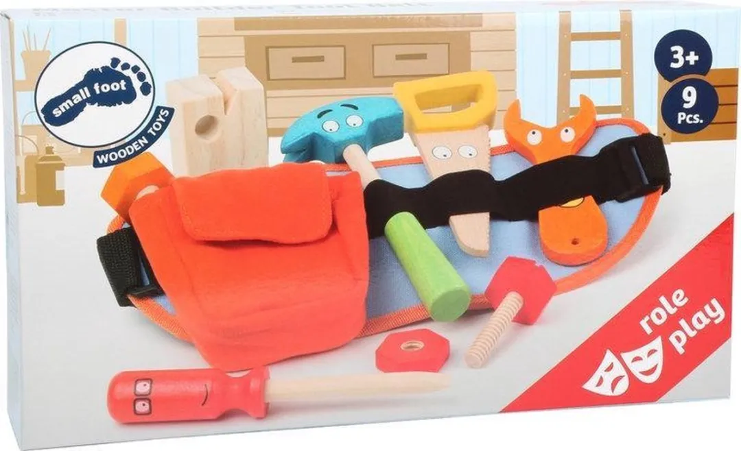 Small Foot Master Builder Gereedschapriem - 8-delig - Rood
