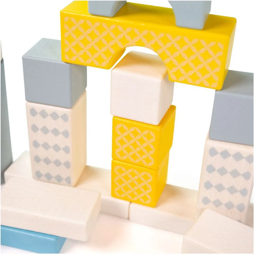 BIGJIGS Trommel 50 Blokken - FSC 100% - Multikleur