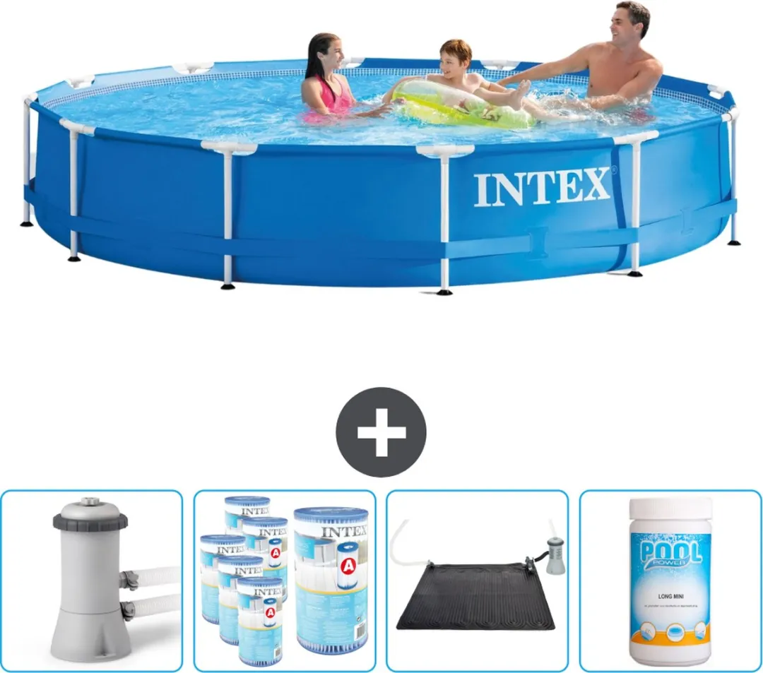Intex 28212GN-Blauw Rond Frame Zwembad 366x76cm