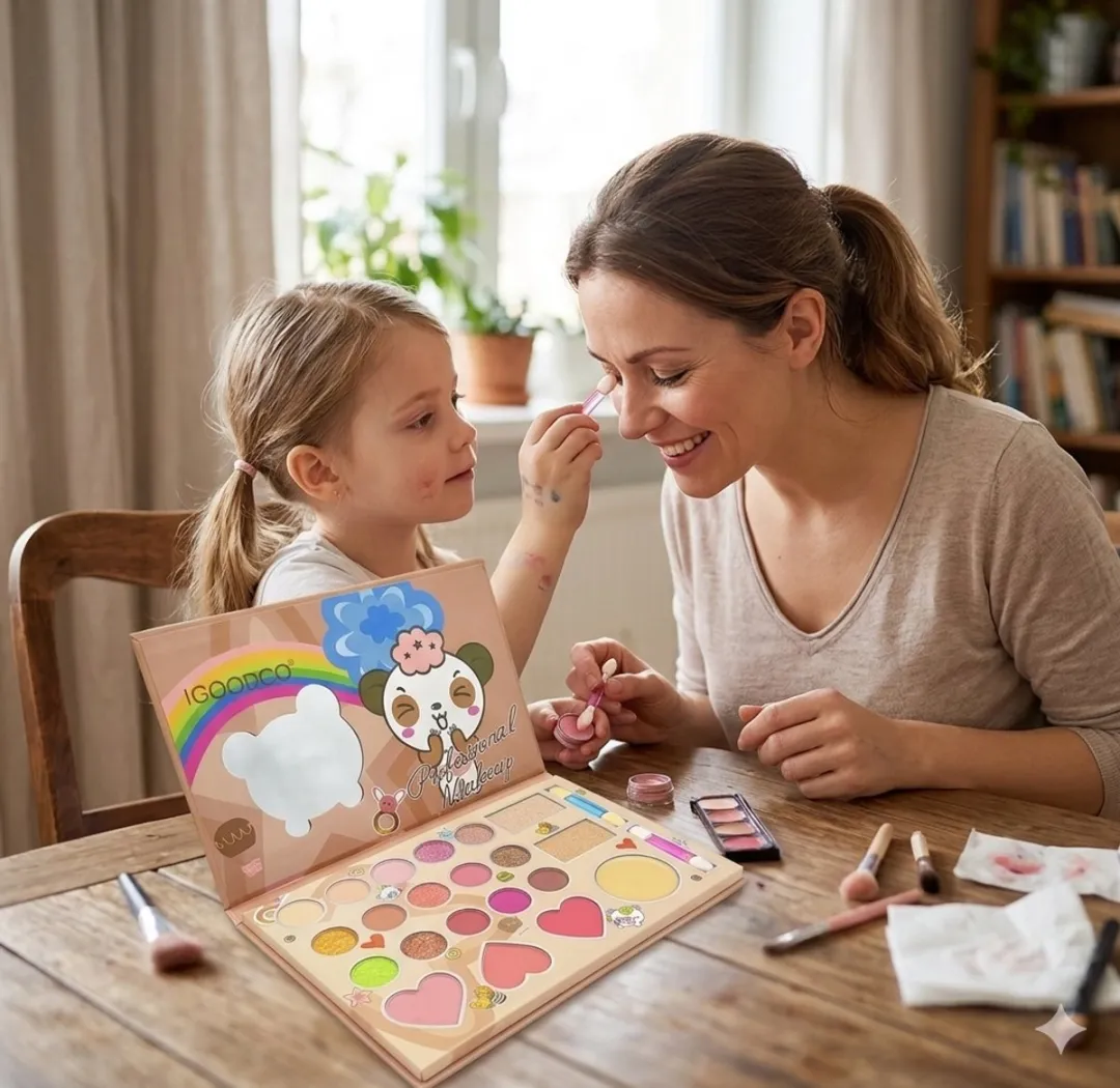 Mijn Eerste Beauty Box – Speelmake-up voor Meisjes - 21 kleuren - Afwasbare Make-up – Speelgoed Cadeau voor Meisjes vanaf 3 jaar