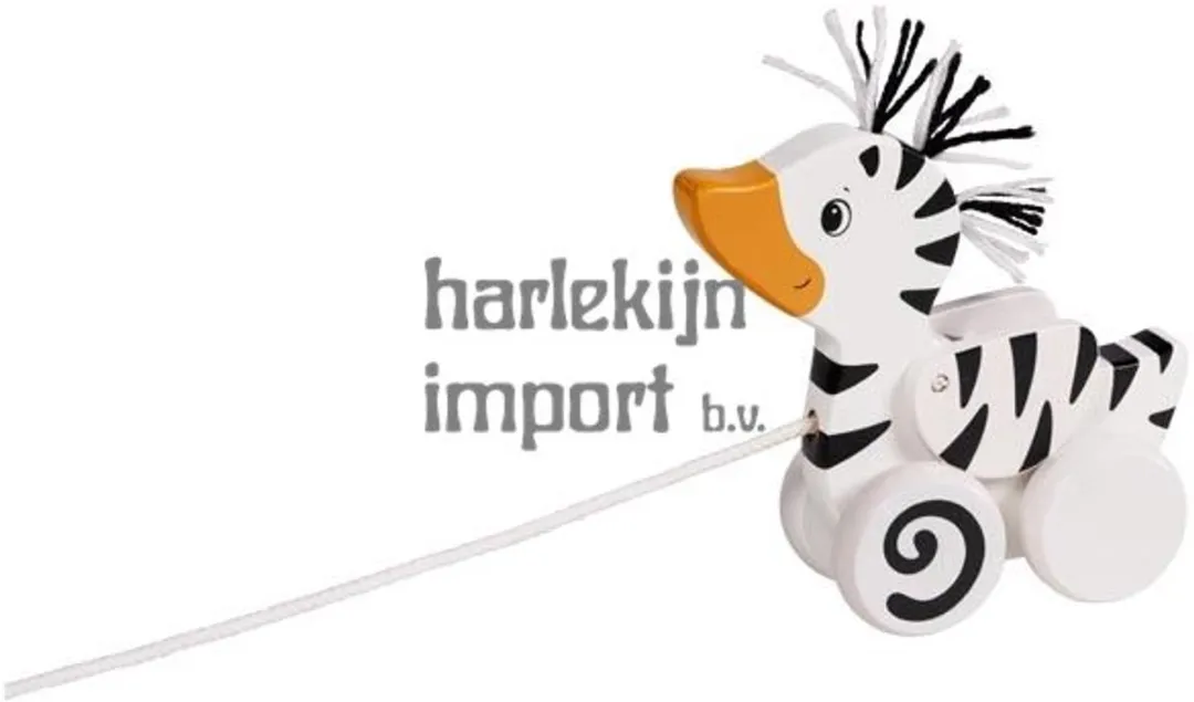 Goki Trekdier Zebra-Eend - Multikleur