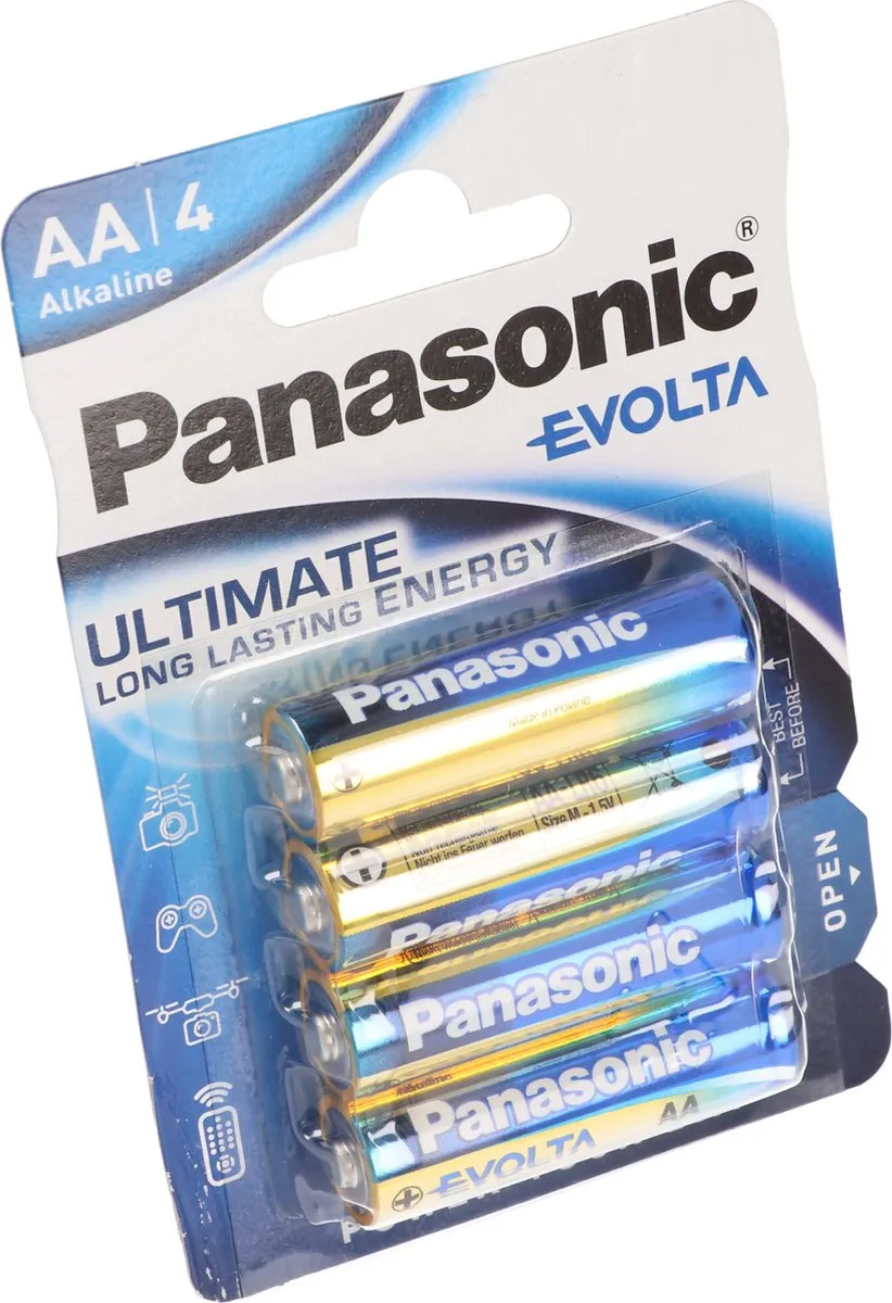 Panasonic EVOLTA AA 2800mAh - 4 Stuks - afbeelding 6 van 6