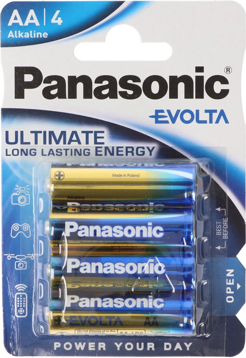 Panasonic EVOLTA AA 2800mAh - 4 Stuks
