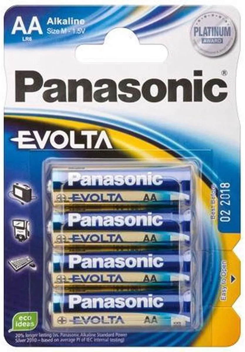Panasonic EVOLTA AA 2800mAh - 4 Stuks