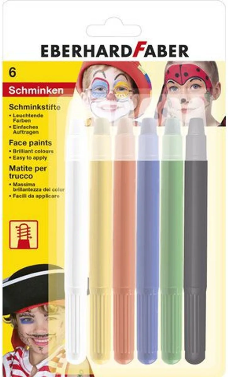Eberhard Faber Schminkstiften EF-579107 - 6 Kleuren - 30g