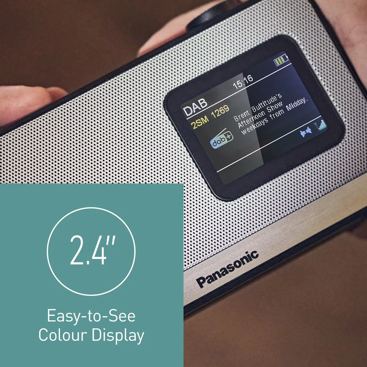 Panasonic RF-D15 DAB/DAB+ Radio - 3W - Zwart/Grijs