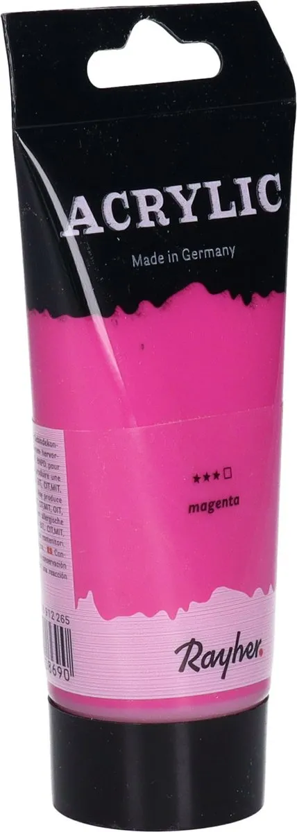 Rayher Acrylverf op waterbasis Donkerroze 75ml - 2 Stuks