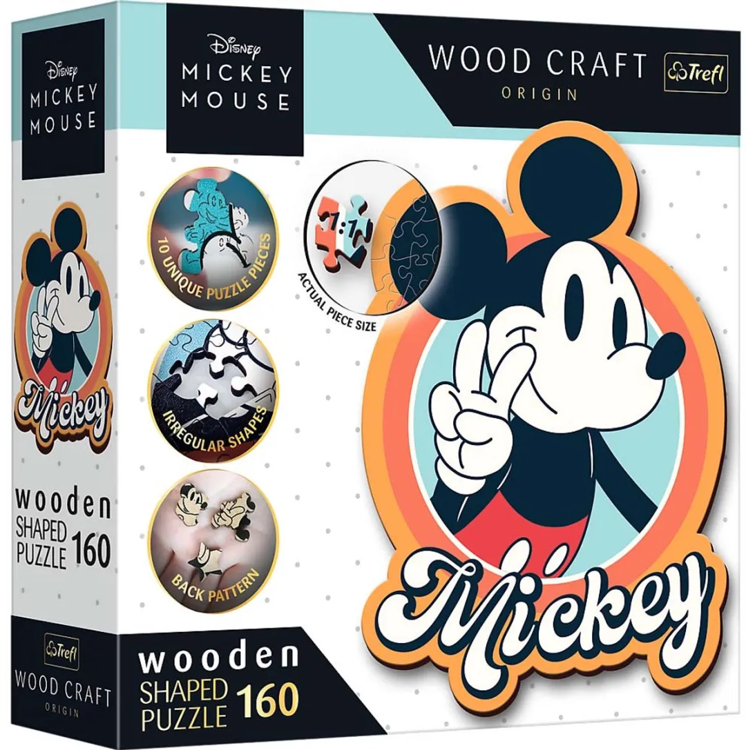 Trefl Retro Mickey Mouse Houten Puzzle 1000 Stuks - Multicolor
