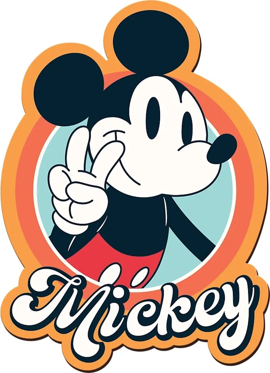 Trefl Retro Mickey Mouse Houten Puzzle 1000 Stuks - Multicolor