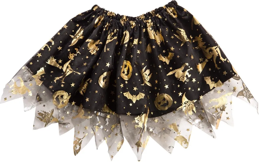 Carnival Toys Verkleedrok Halloween Meisjes - Goud/Zwart