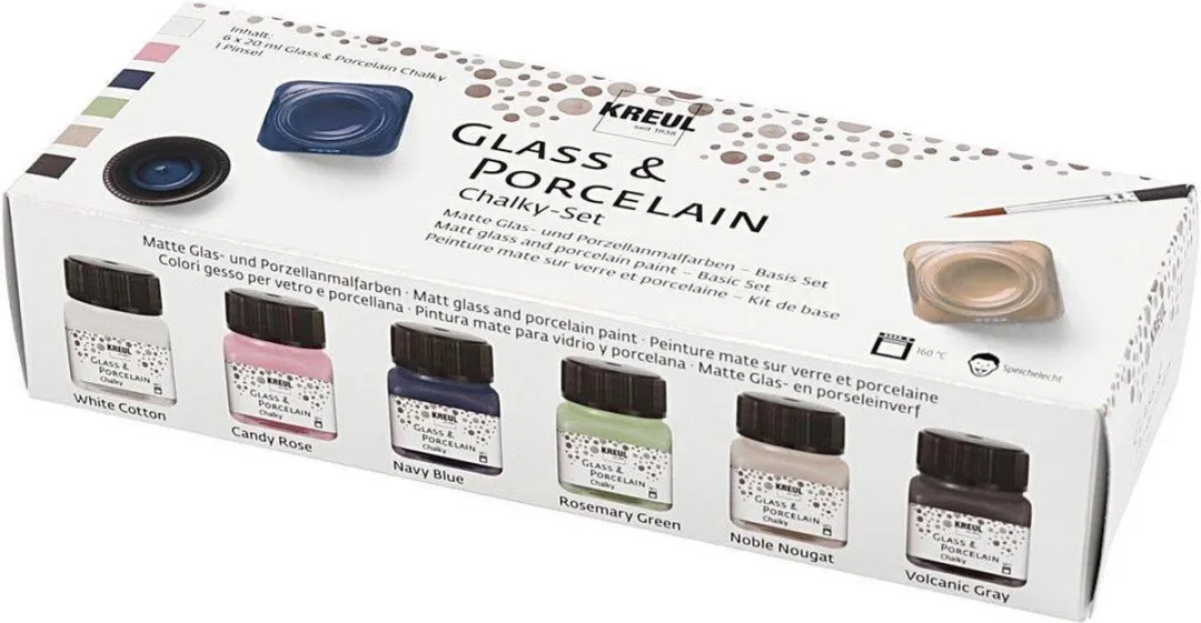 Kreul Glas-/Porselein Verfset - 12 Kleuren 120ml - afbeelding 6 van 6