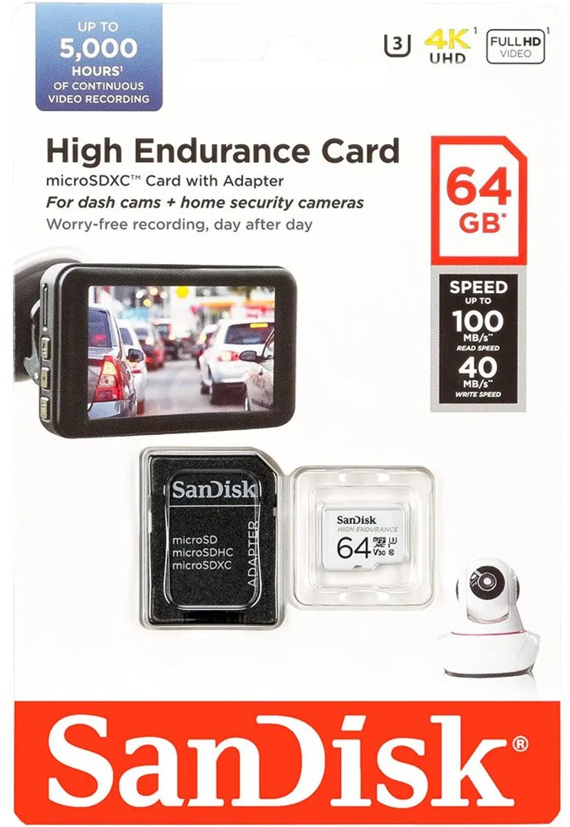 SANDISK High Endurance - Geheugenkaart - 64GB