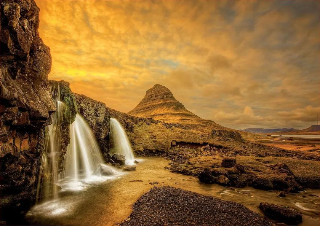 Educa Kirkjufellsfoss Waterfall IJsland Puzzel 1000 Stuks - Bruin/Grijs