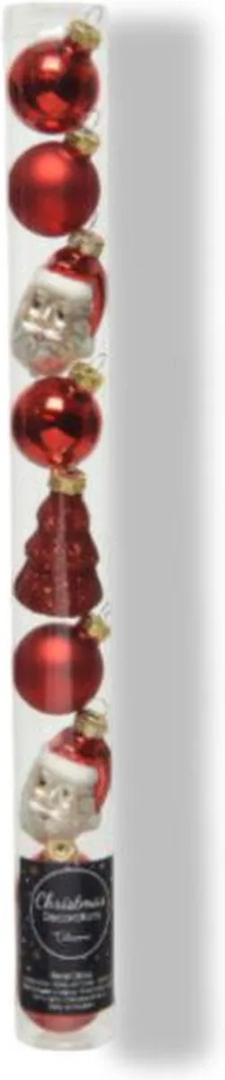 Kaemingk Kerstballen Mix Rood 9 Stuks - MPN 014392