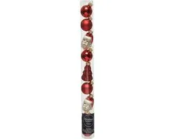 Kaemingk Kerstballen Mix Rood 9 Stuks