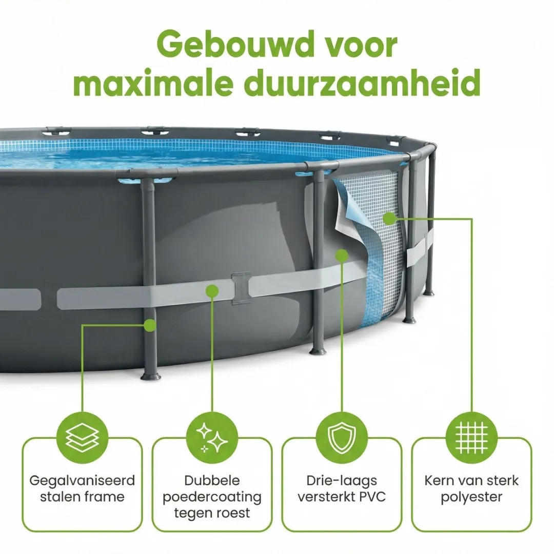 Intex Ultra XTR Frame Zwembad 732x132cm - Grijs