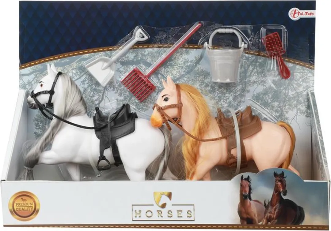 Toi-Toys Horses 2 Paarden + Accessoires
