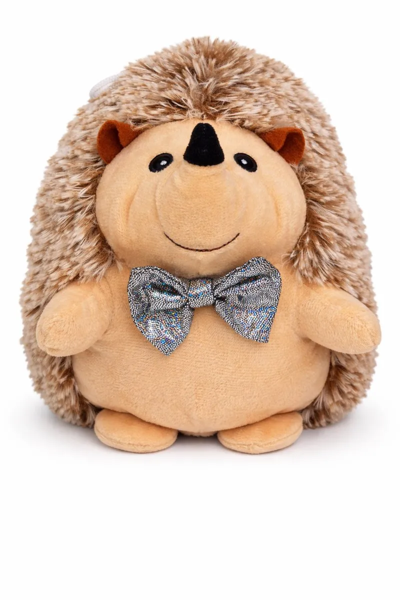 Topknuffels Egel met Zilveren Strik Pluche Knuffel 24cm