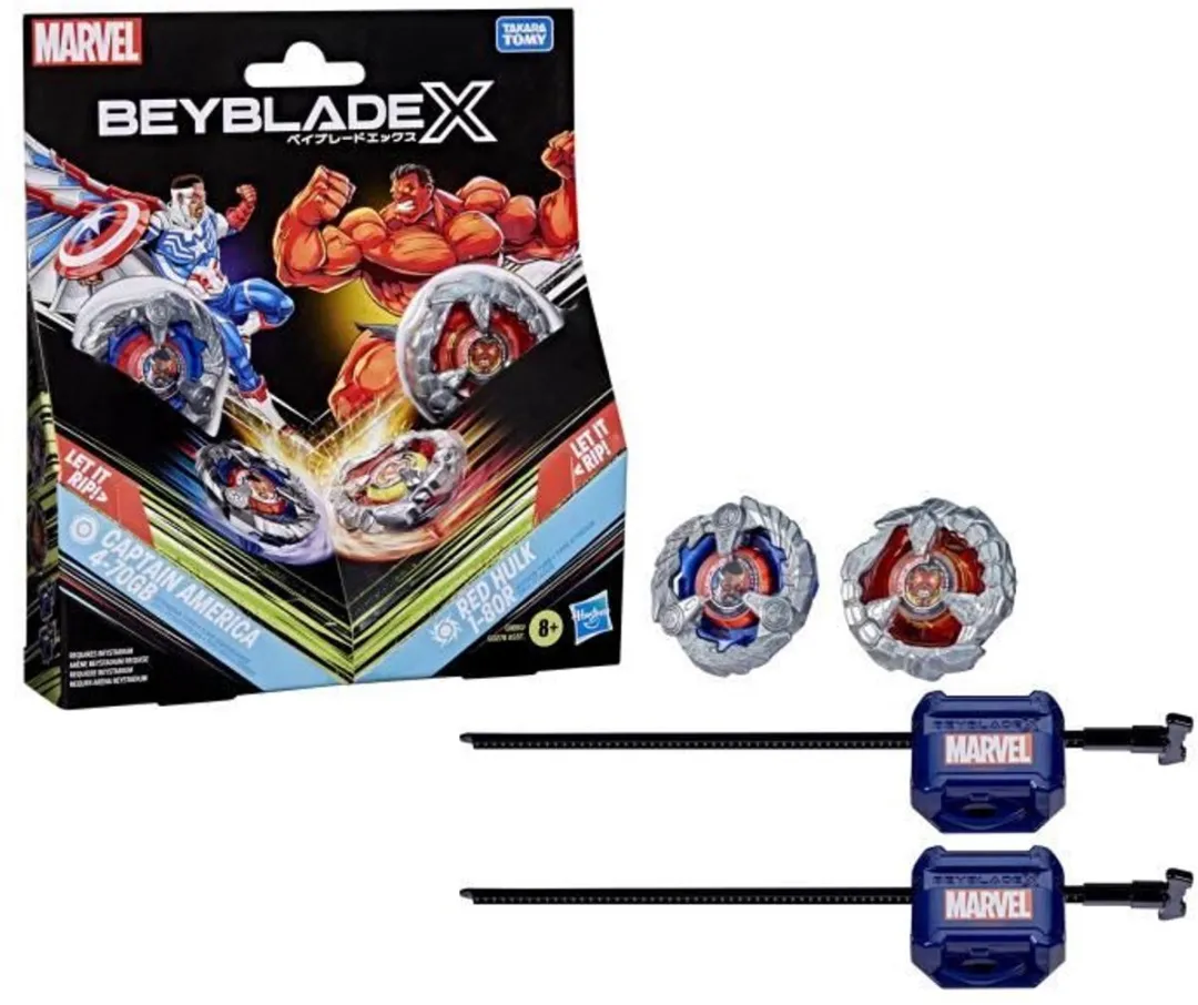 Hasbro Beyblade X Marvel Captain America vs. Red Hulk