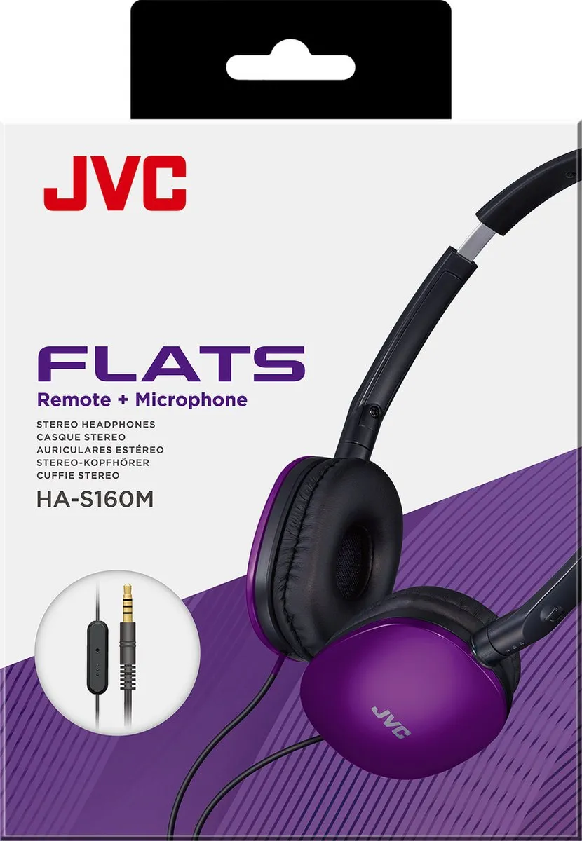 JVC HA-S160M On-ear Hoofdtelefoon - Paars - afbeelding 6 van 6